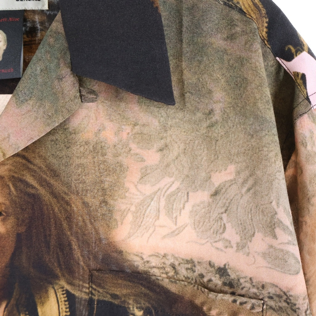 WACKO MARIA(ワコマリア) 21SS JIM JARMUSCH S/S HAWAIIAN SHIRT TYPE 2 ジムジャームッシュ 総柄ハワイアンシャツ 半袖レーヨン オープンカラーシャツ ブラック JIMJARMUSCH-WM-HI04