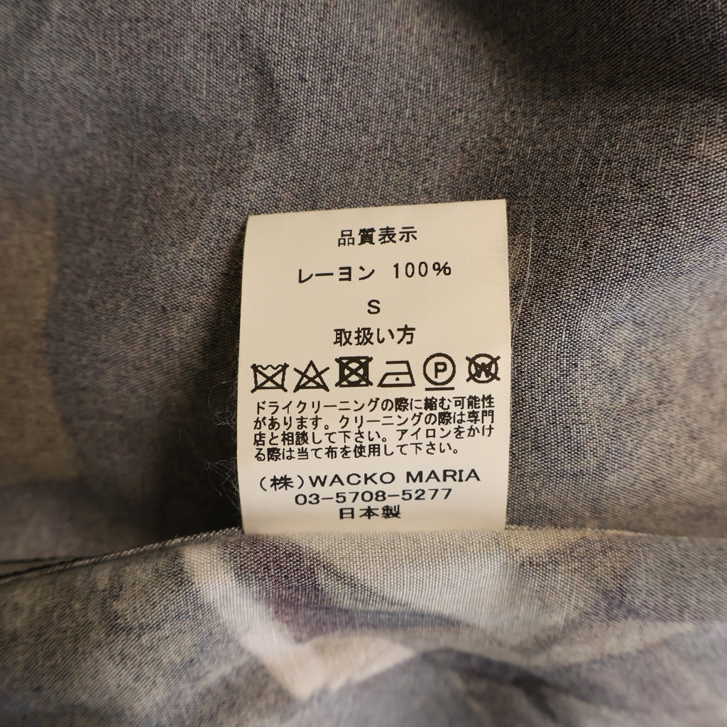 WACKO MARIA(ワコマリア) 21SS JIM JARMUSCH S/S HAWAIIAN SHIRT TYPE 2 ジムジャームッシュ 総柄ハワイアンシャツ 半袖レーヨン オープンカラーシャツ ブラック JIMJARMUSCH-WM-HI04