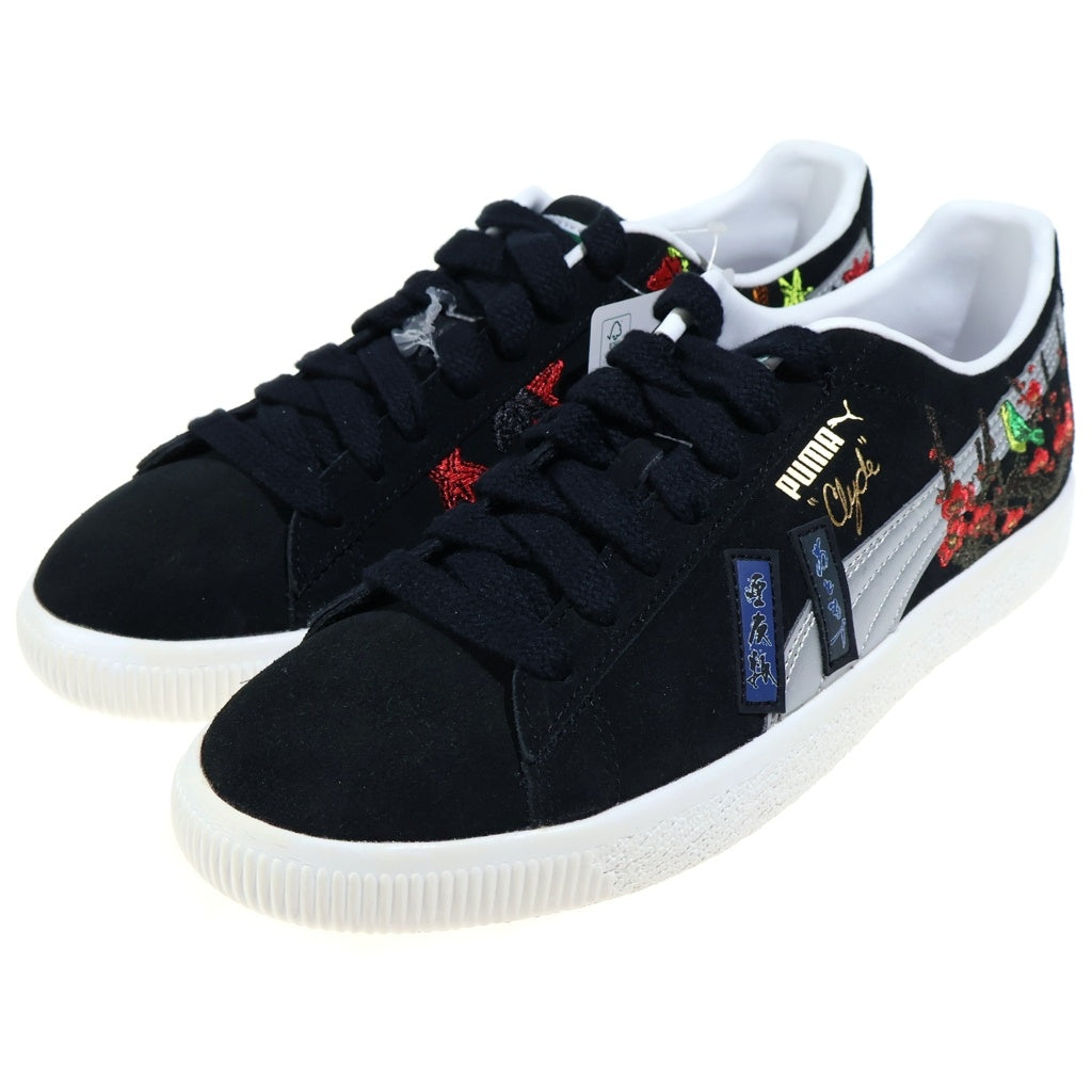 PUMA(プーマ) ×ATMOS ×SHIDO AKAMA CLYDE HANAFUDA アトモス 赤間紫動 クライド 花札 ローカットスニーカー ブラック US8.5/26.5cm 394415-01