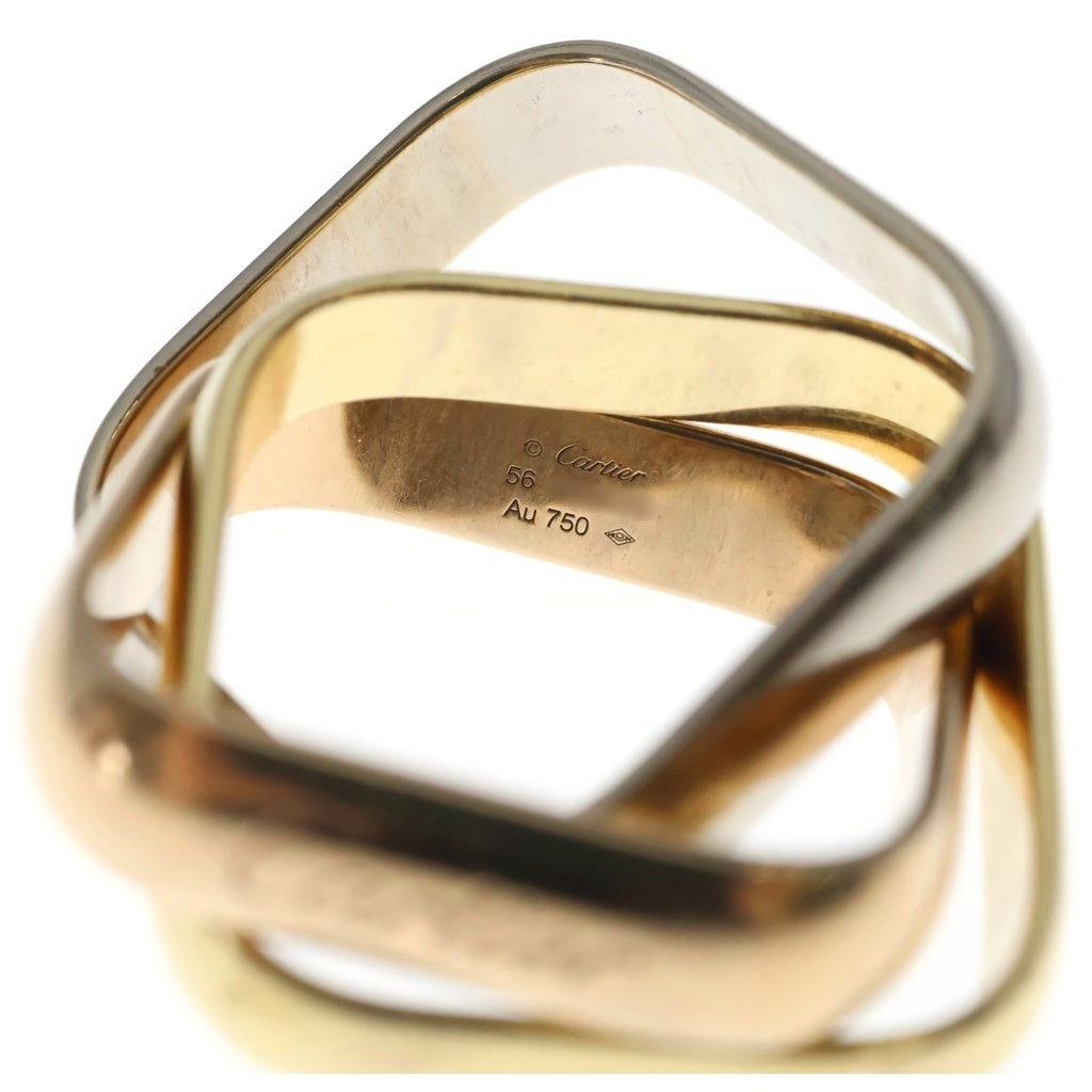 Cartier(カルティエ) K18WG/K18YG/K18PG トリニティ クッションリング LM ラージモデル 指輪 ゴールド