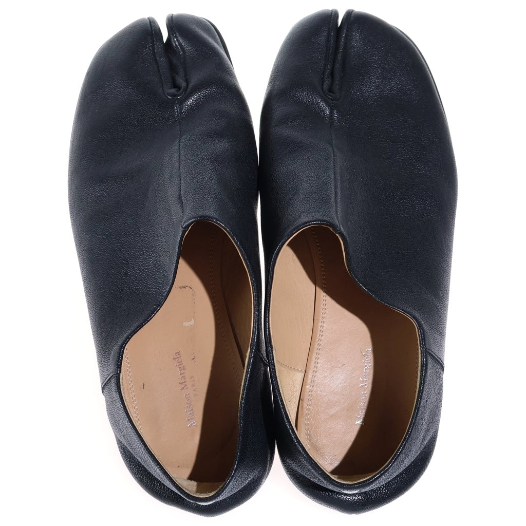 Maison Margiela(メゾンマルジェラ) TABI BABOUCHE タビバブーシュ レザースリッポン フラットシューズ ブラック