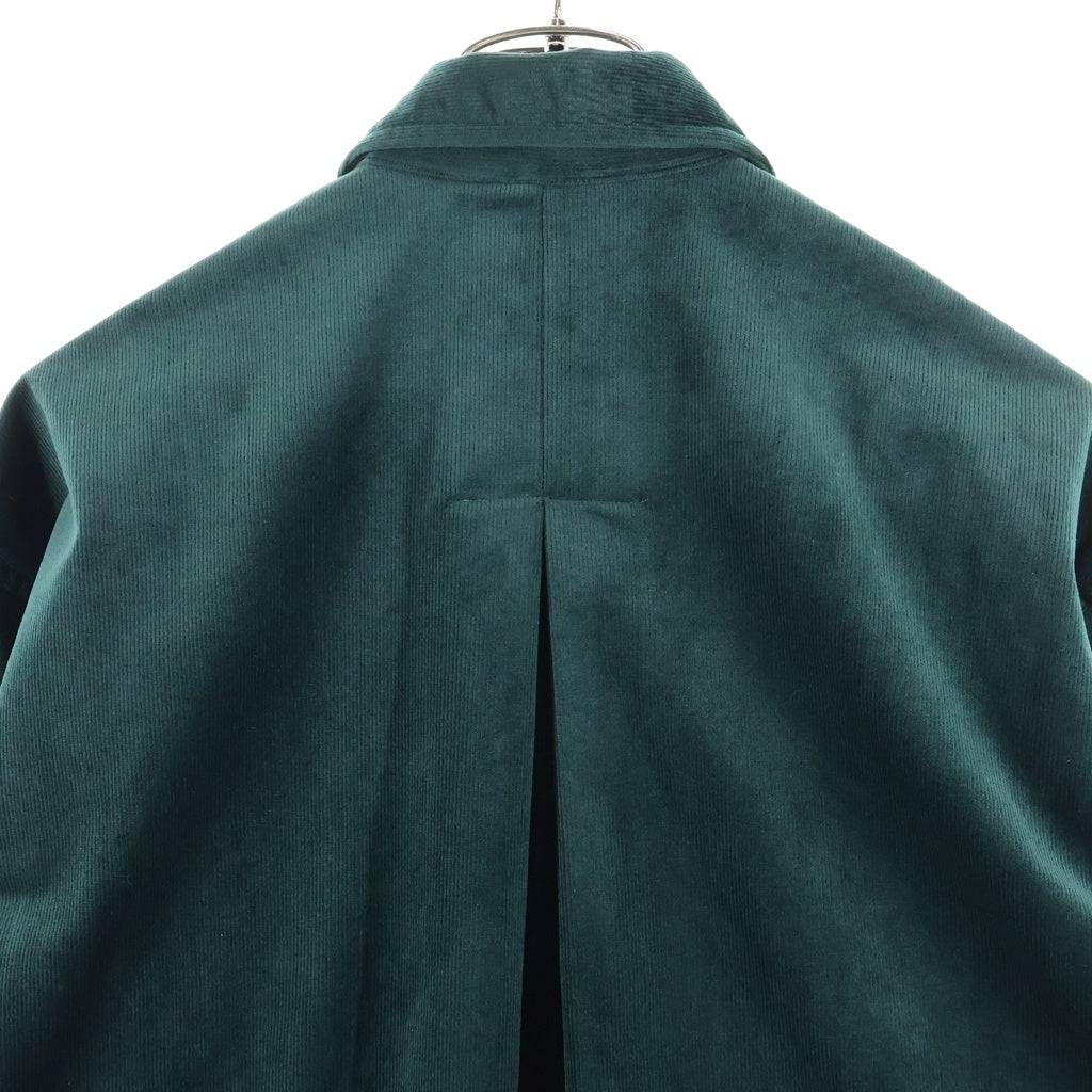 JUHA(ユハ) LUSTROUS CORDUROY SHIRT JACKET ラストラス コーデュロイ シャツジャケット グリーン 10220701-2