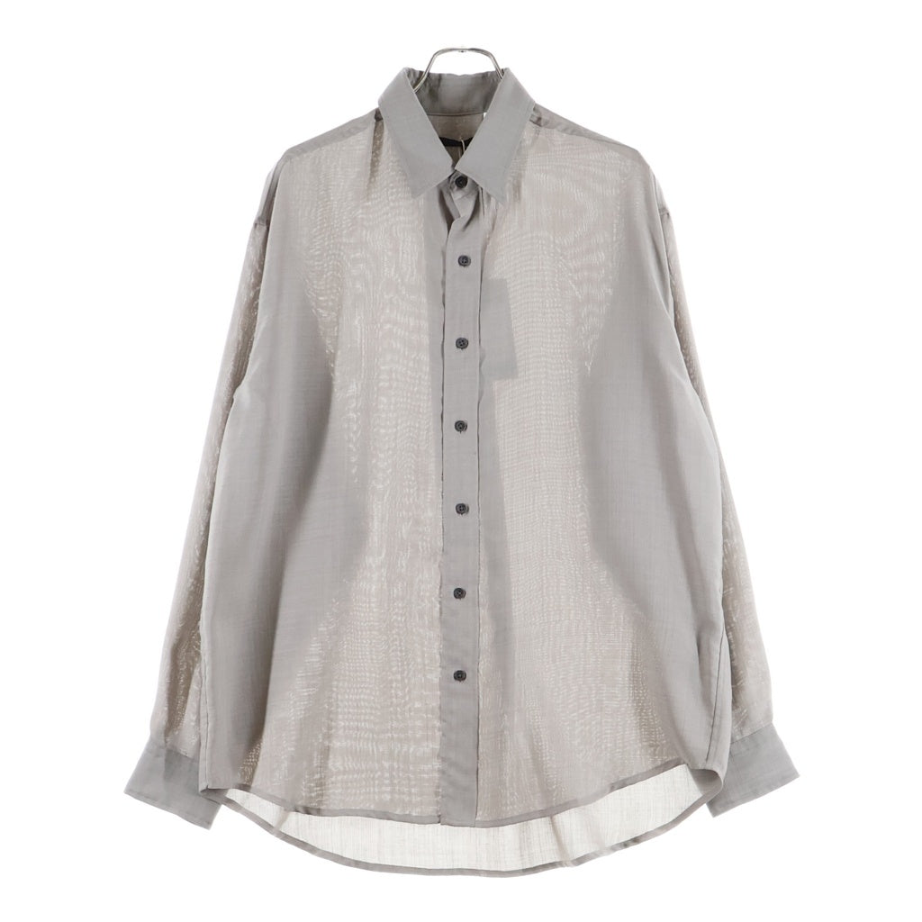 JUHA(ユハ) SHEER SHARKSKIN LS SHIRT シアー 長袖シャツ ベージュ 10210702-3