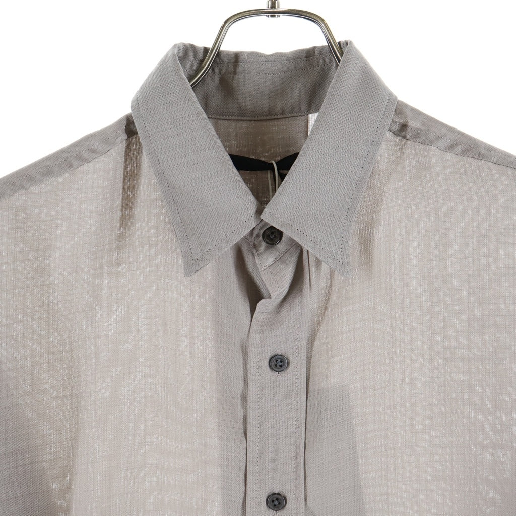 JUHA(ユハ) SHEER SHARKSKIN LS SHIRT シアー 長袖シャツ ベージュ 10210702-3