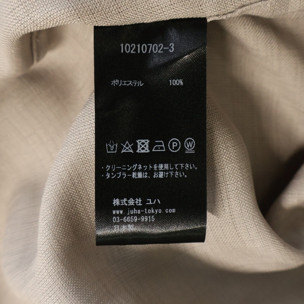 JUHA(ユハ) SHEER SHARKSKIN LS SHIRT シアー 長袖シャツ ベージュ 10210702-3