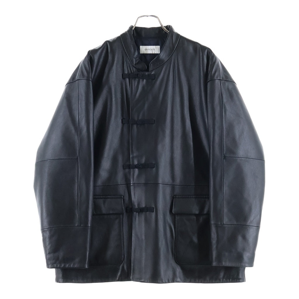 EN ROUTE(アンルート) 19AW ラムレザー チャイナジャケット ブラック 7325-199-0050