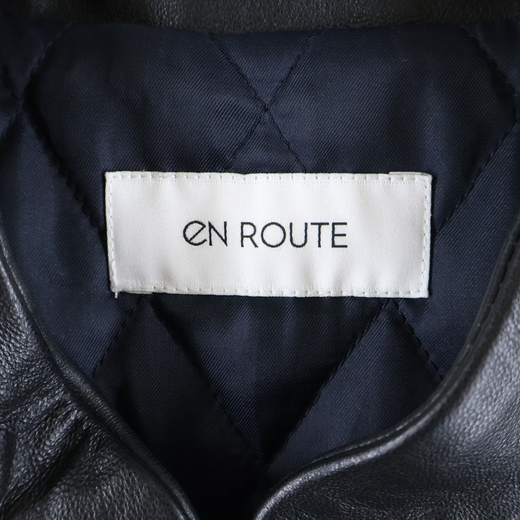 EN ROUTE(アンルート) 19AW ラムレザー チャイナジャケット ブラック 7325-199-0050