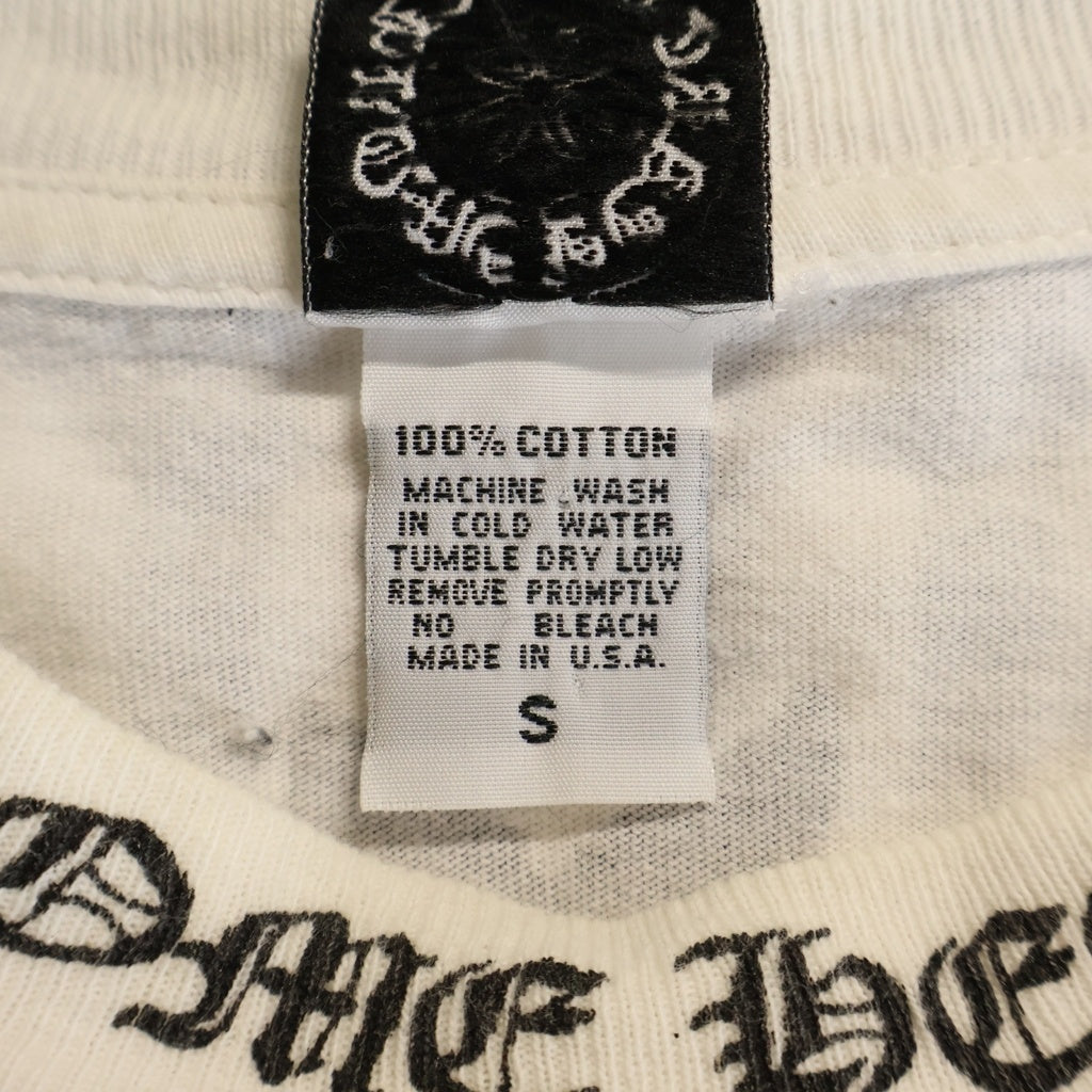 CHROME HEARTS(クロムハーツ) OLD DAGGER LOGO L/S TEE オールド ダガーロゴプリント クルーネック長袖Tシャツ カットソー ホワイト