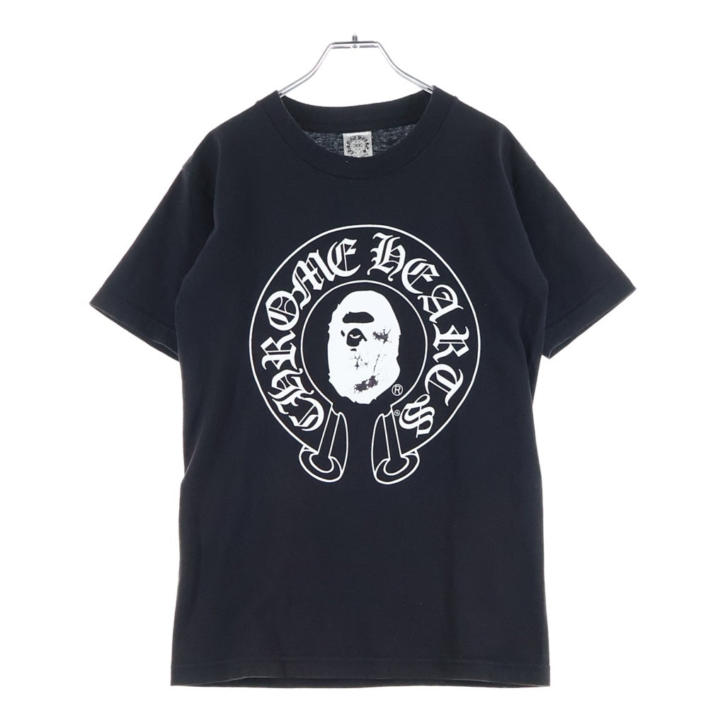 CHROME HEARTS(クロムハーツ) ×A BATHING APE BABY MILO HORSESHOE TEE アベイシングエイプ ベイビーマイロ ホースシュー クルーネック半袖Tシャツ カットソー ブラック