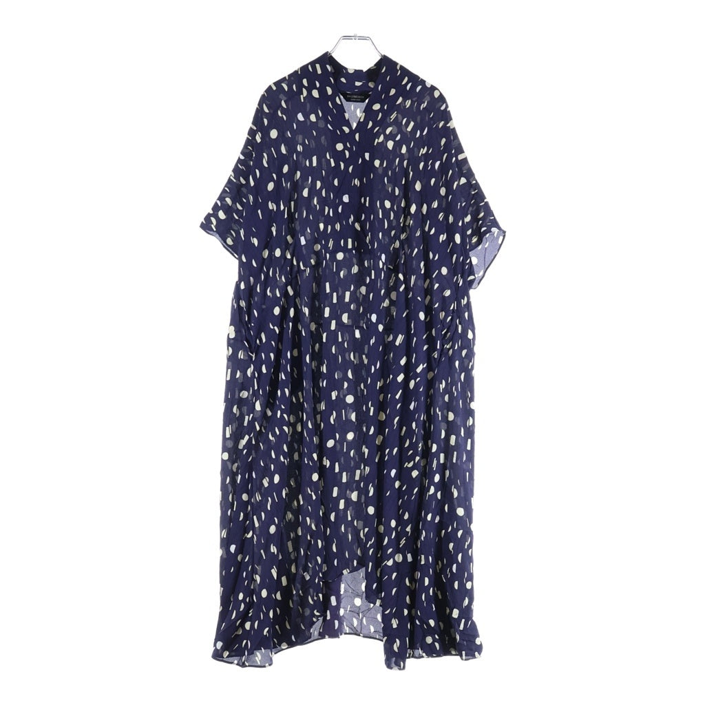 BALENCIAGA(バレンシアガ) ドット マキシ ワンピース ネイビー 725717 TPL67 レディース