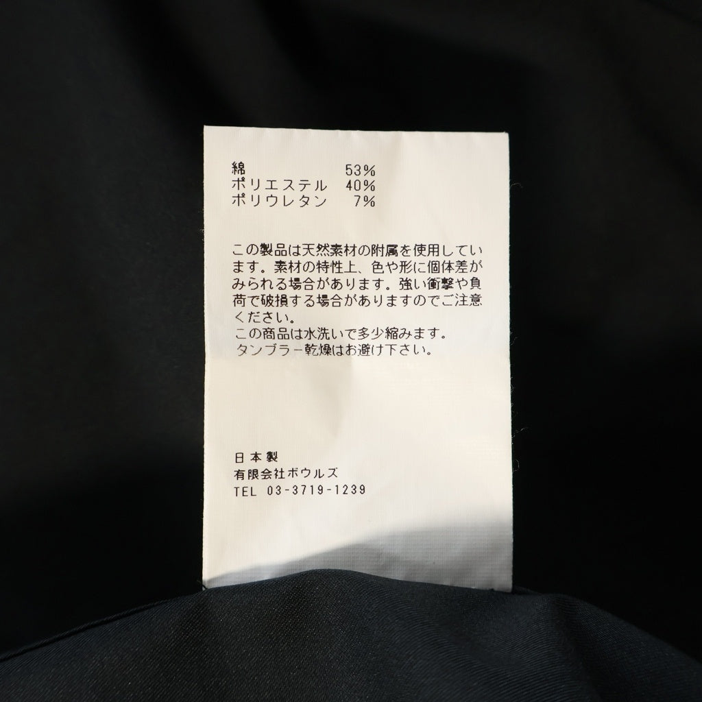 HYKE(ハイク) 21SS FISHERMAN SHIRT ハーフボタン ポリエステル混半袖シャツ ブラウス ブラック レディース