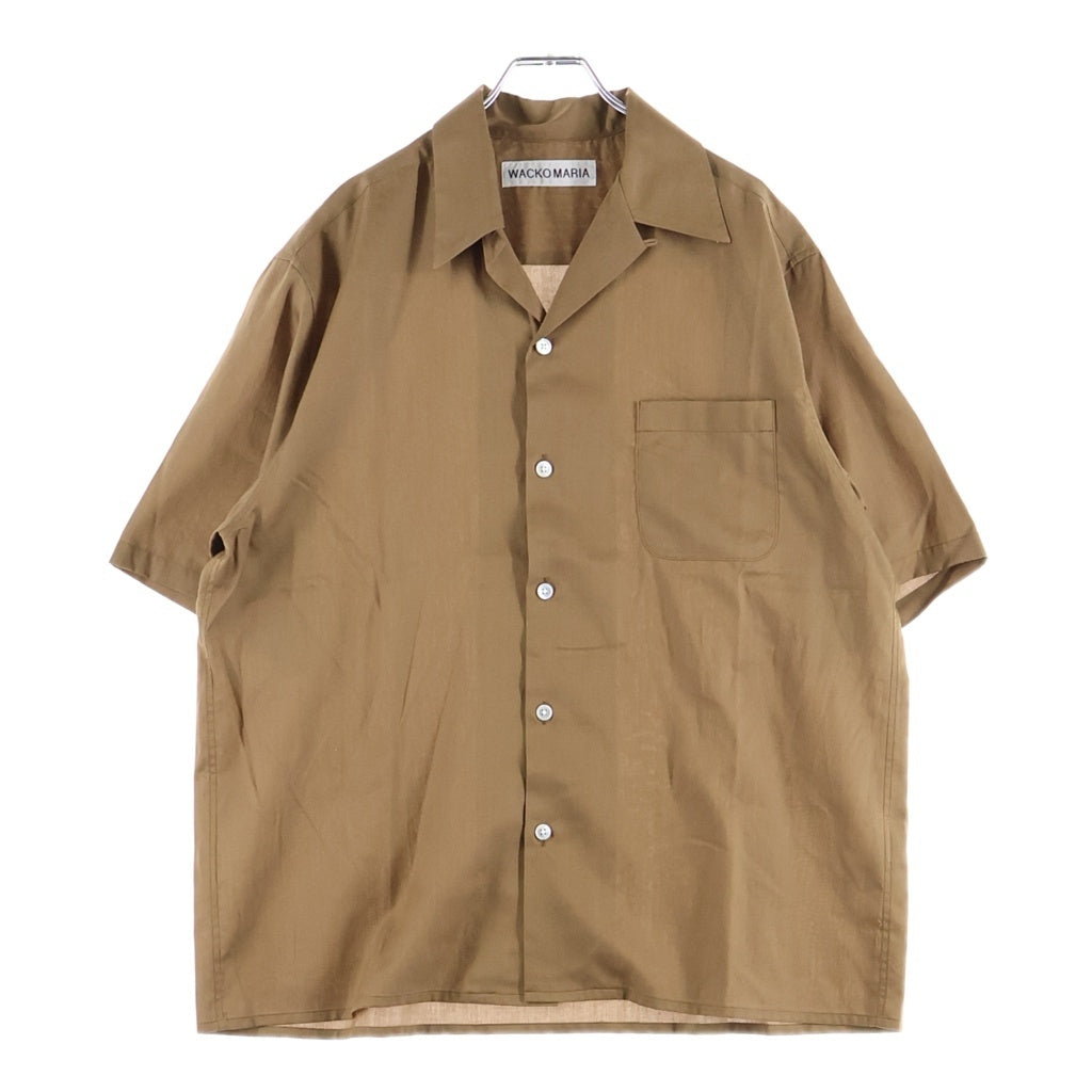 WACKO MARIA(ワコマリア) 26SS SOKTAS / OPEN COLLAR SHIRT S/S TYPE-2- オープンカラーシャツ 半袖 ブラウン 26SS-WMS-OC19