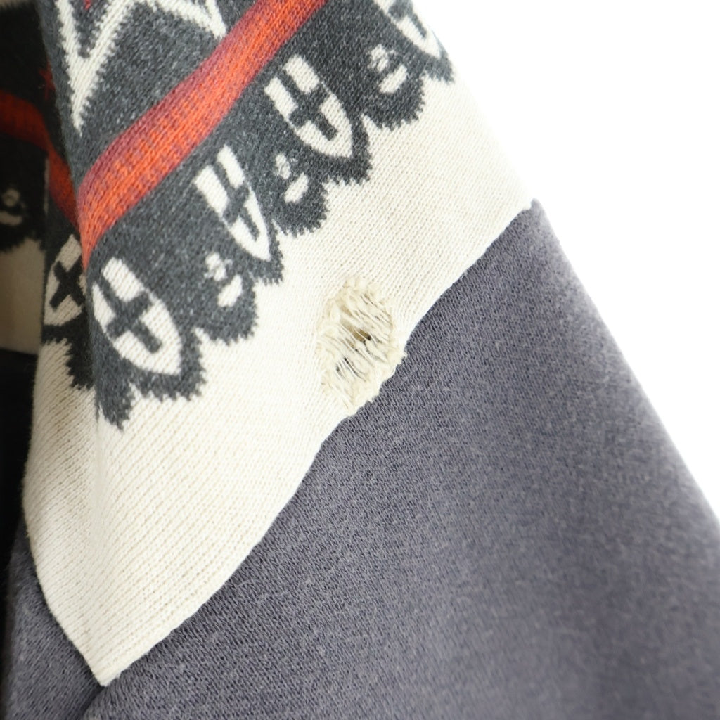 SAINT MICHAEL(セントマイケル) ×A BATHING APE BAPE ZIP CARDIGAN エイプ ジップカーディガン チャコール SM-MK8-0000-C52