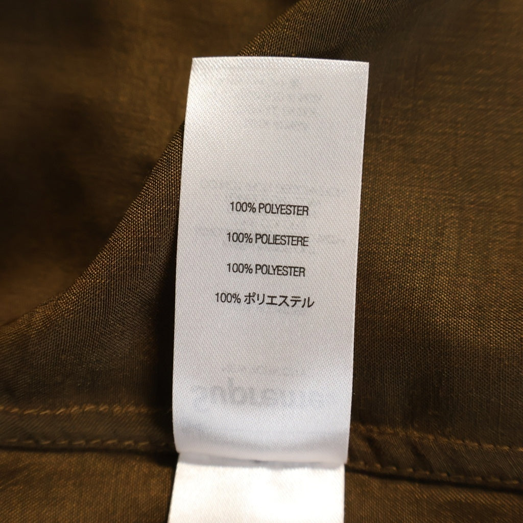 SUPREME(シュプリーム) 26SS Pintuck S/S Shirt ロゴ刺繍ポリエステル半袖シャツ ブラウン キューバシャツ