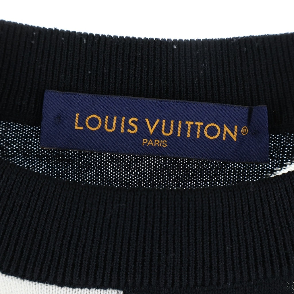 LOUIS VUITTON(ルイヴィトン) 23SS アブストラクト ハウンドトゥース クルーネックニット ブラック/ホワイト RM231 T26 HON34W