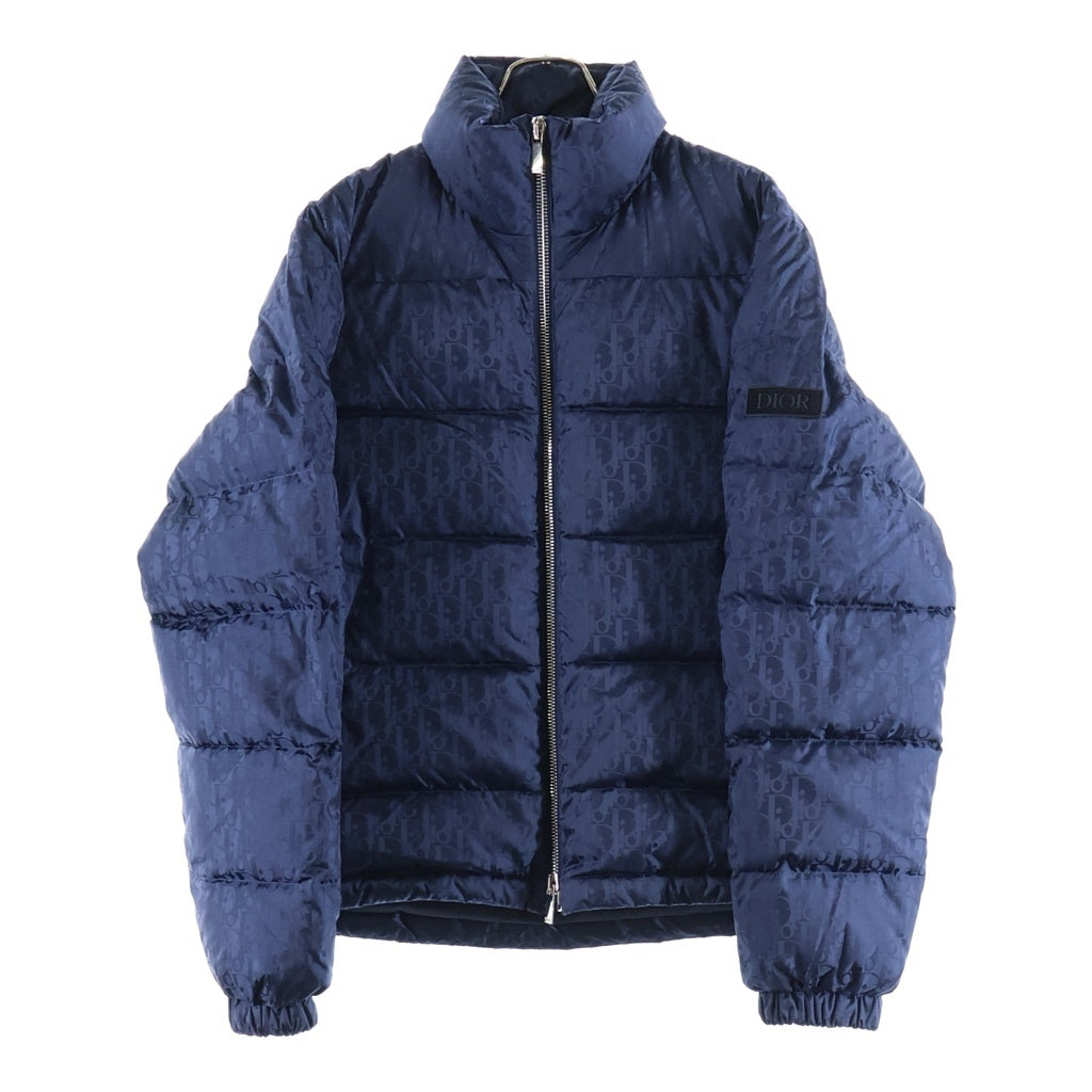 Christian Dior(クリスチャンディオール) 19AW オブリーク ダブルジップアップ ナイロン ダウンジャケット ネイビー 943C449A4462