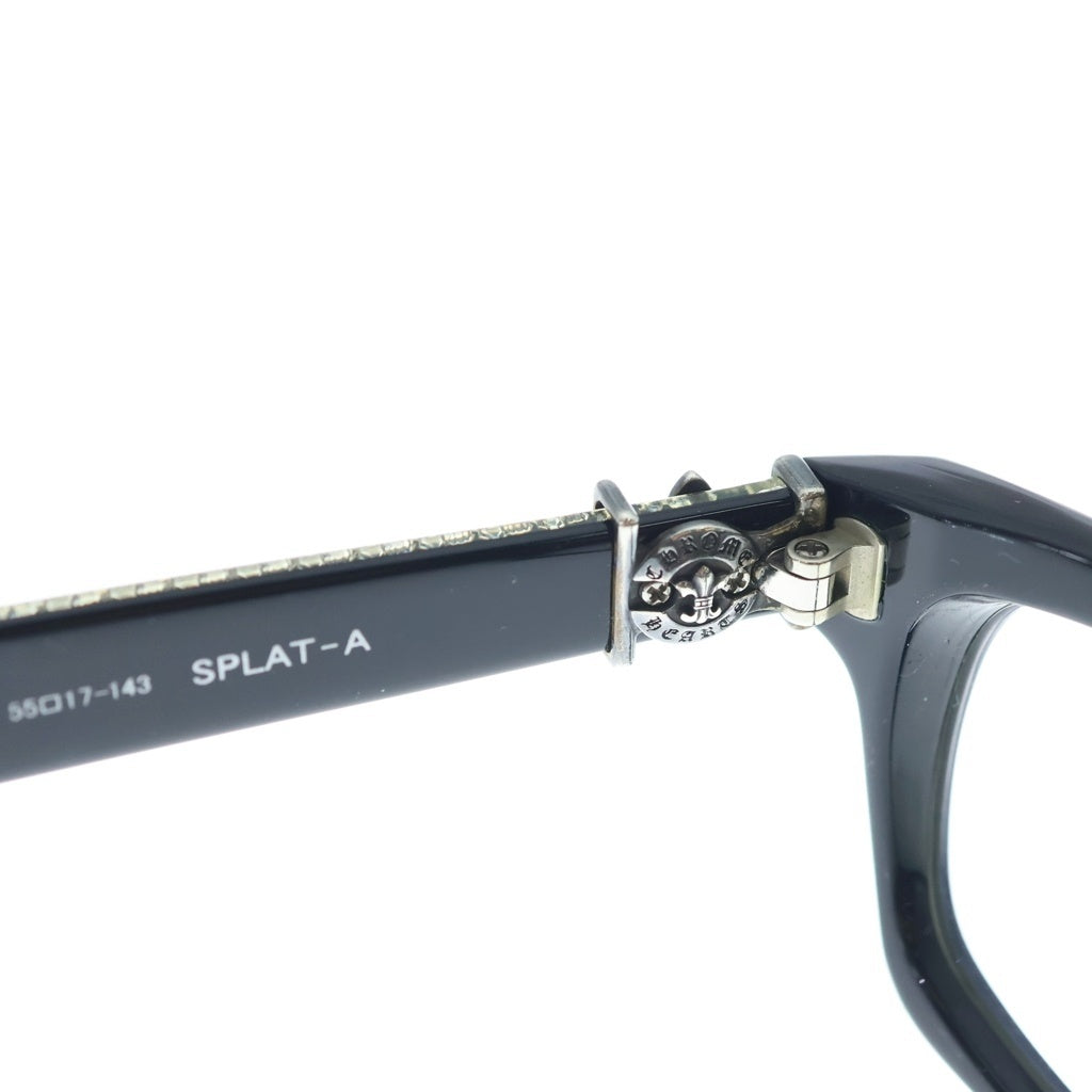 CHROME HEARTS(クロムハーツ) SPLAT-A スクエアフレーム BSフレアテンプル サングラス メガネ ブラック 度入り