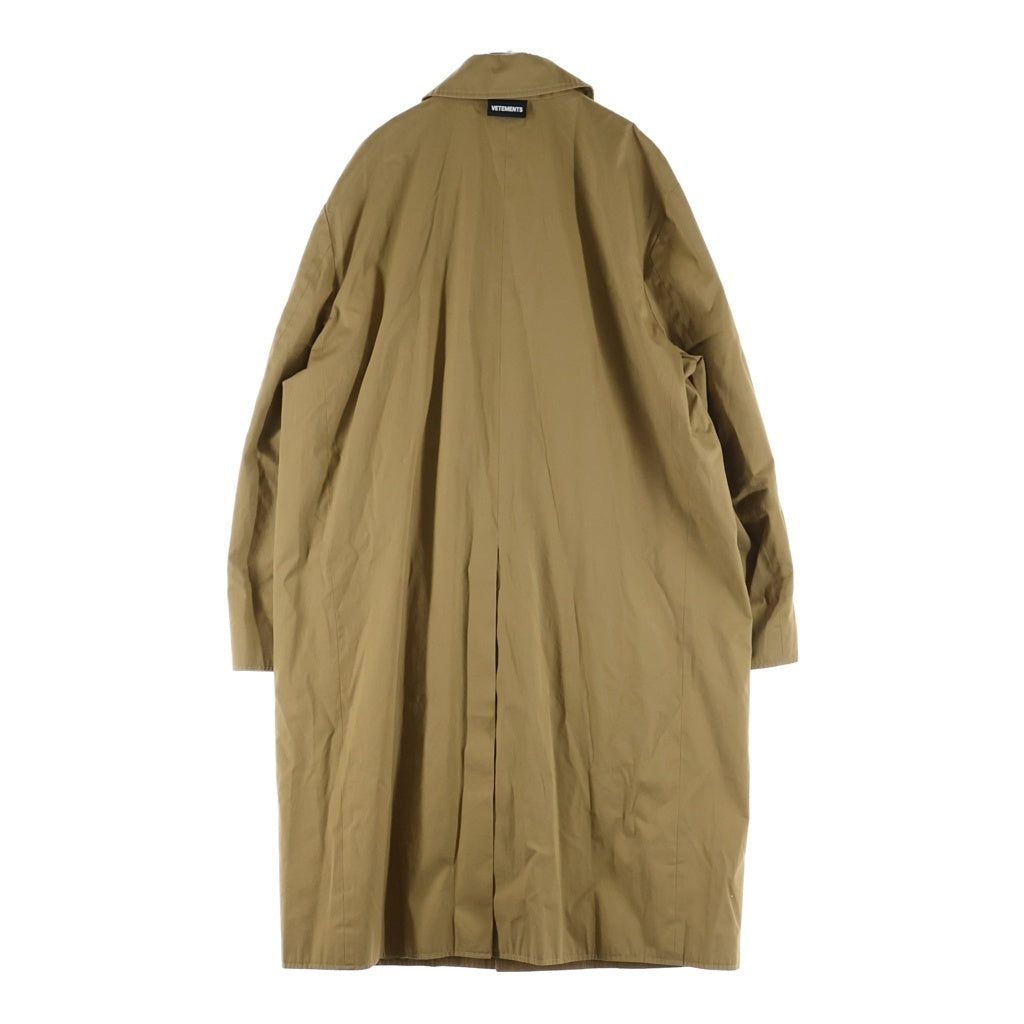VETEMENTS(ヴェトモン) コットン ステンカラー トレンチコート ベージュ UA52CO220C