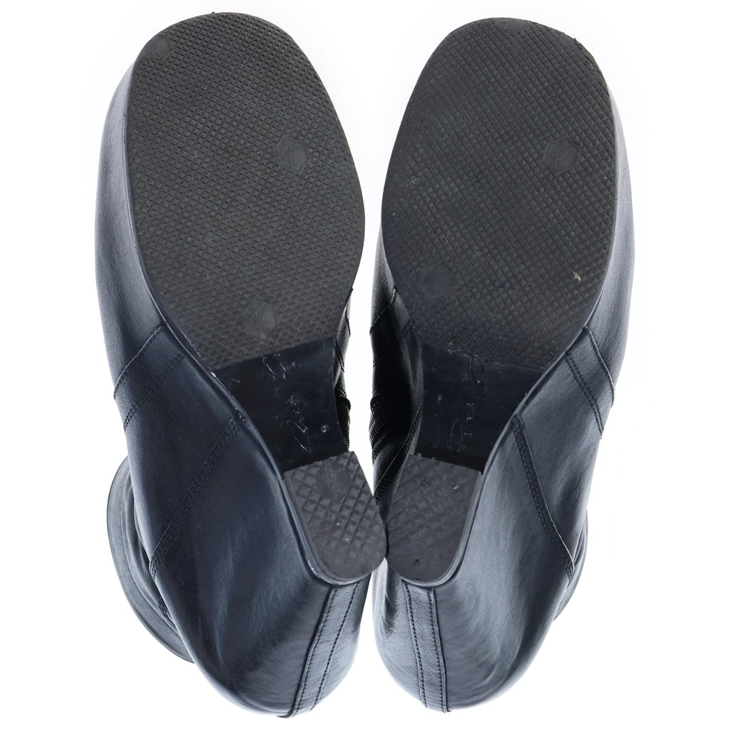 Rick Owens(リックオウエンス) ウェッジソール サイドジップ レザーブーツ ブラック レディース
