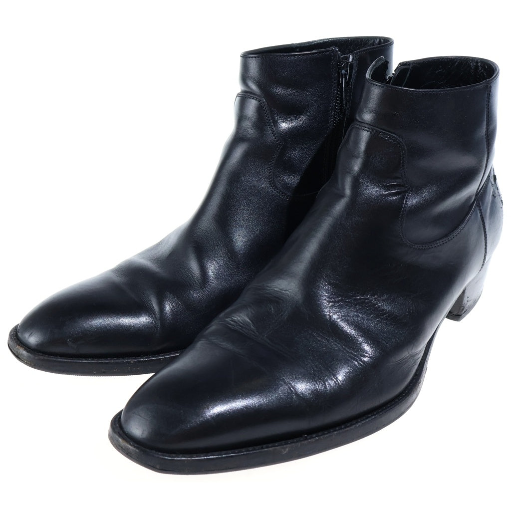 SAINT LAURENT PARIS(サンローランパリ) LUKAS ANKLE BOOTS ルーカス レザーアンクルブーツ ブラック DU330349