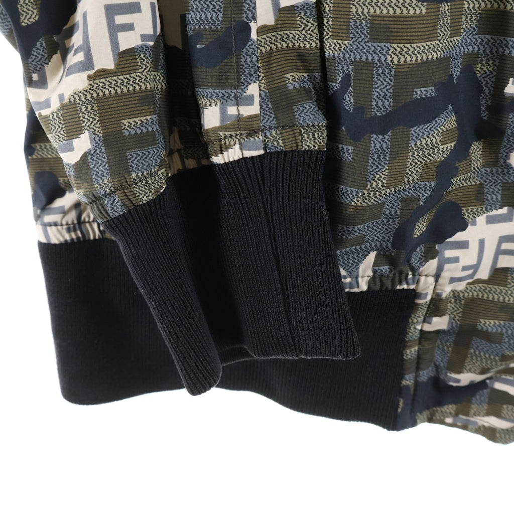 FENDI(フェンディ) ズッカ総柄 カモ柄ジャケット ジップアップブルゾン カーキ