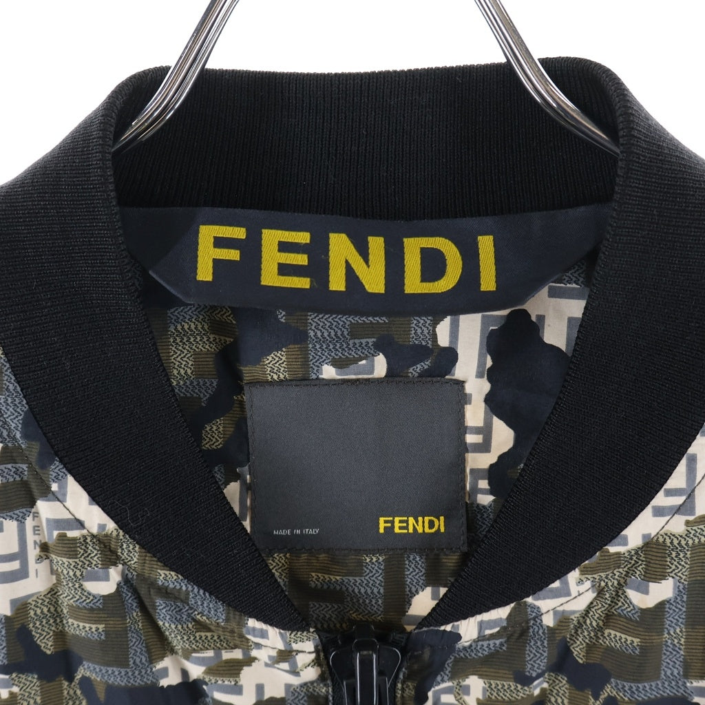 FENDI(フェンディ) ズッカ総柄 カモ柄ジャケット ジップアップブルゾン カーキ