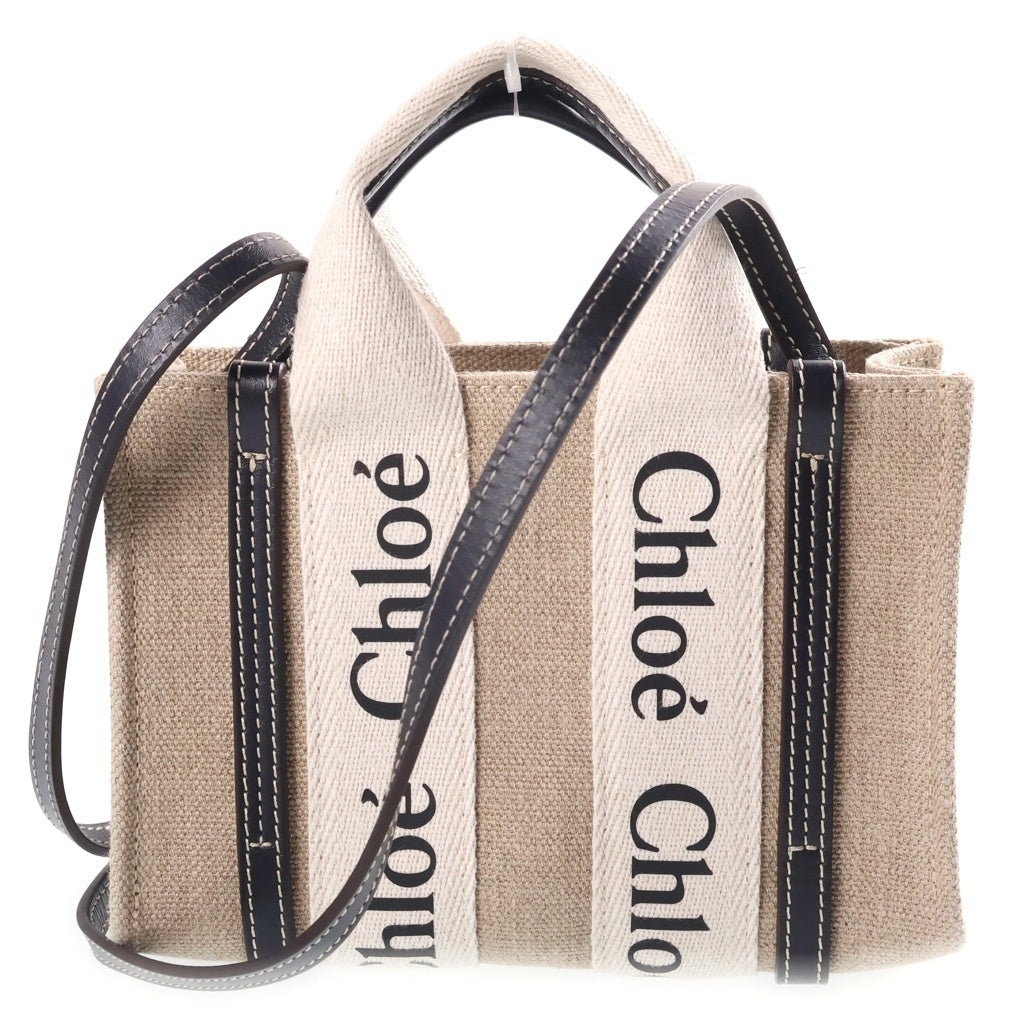 Chloe(クロエ) WOODY MINI TOTE ウッディ ミニ 2WAY トートバック ショルダーバッグ ベージュ CHC22AP237I2691J レディース