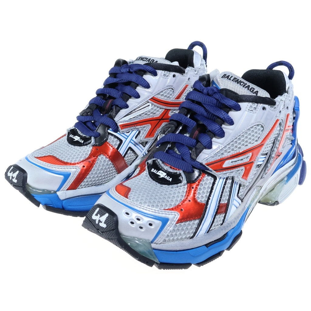 BALENCIAGA(バレンシアガ) RUNNER GRAFFITI ランナー グラフィティ メッシュ ローカットスニーカー グレー/ブルー/レッド 677403