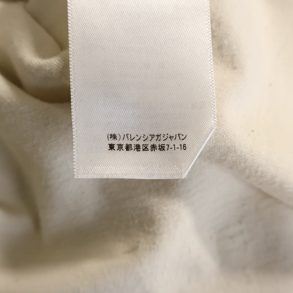 BALENCIAGA(バレンシアガ) COUTURE クチュール ロゴ刺繍Tシャツ 半袖クルーネックカットソー ベージュ 651795 TJV90