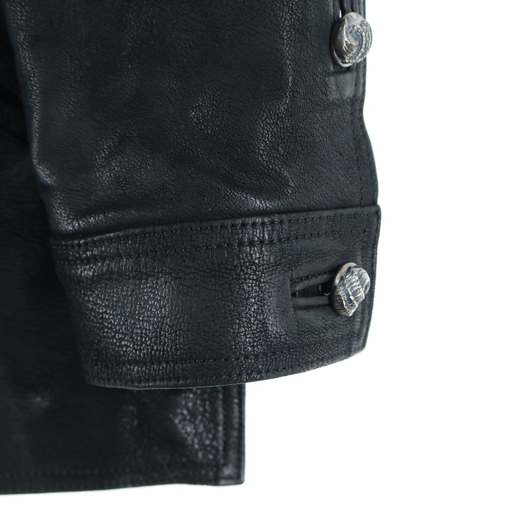 CHROME HEARTS(クロムハーツ) HUNTING JACKET レザー クロウボタン ハンティングジャケット ブラック