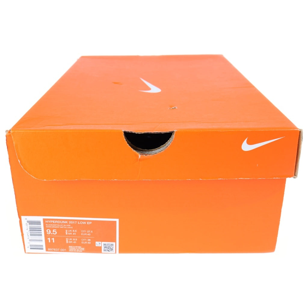 NIKE(ナイキ) HYPERDUNK 2017 LOW EP ハイパーダンク ローカットスニーカー バスケットボールシューズ ブラック/ホワイト US9.5/27.5cm 897637-001