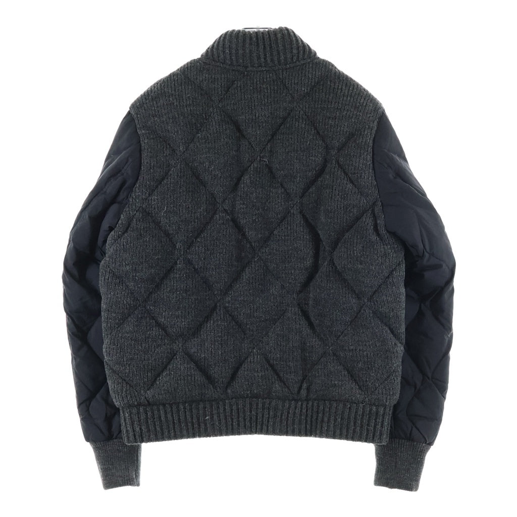 DIESEL(ディーゼル) K-BOOMS JACKET 異素材切替 ジップアップダウンジャケット ブラック/グレー