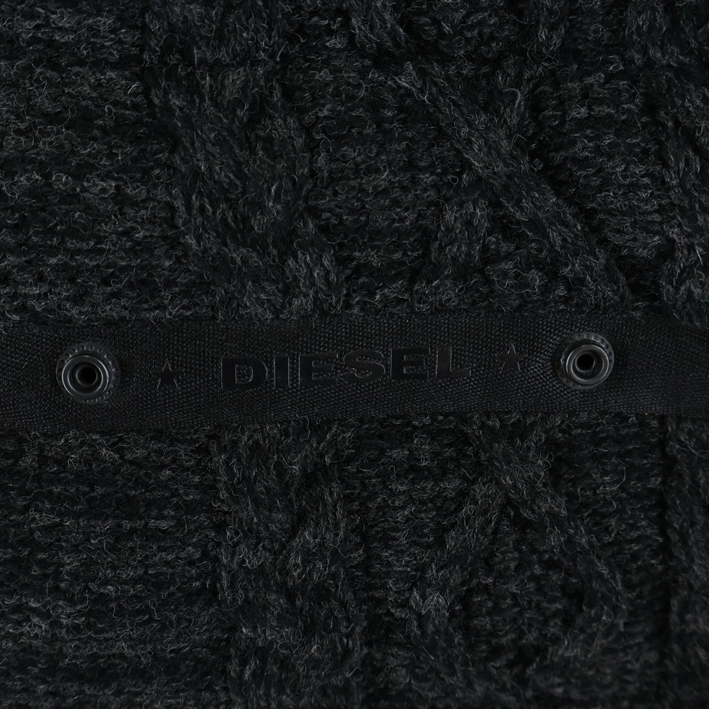 DIESEL(ディーゼル) K-BOOMS JACKET 異素材切替 ジップアップダウンジャケット ブラック/グレー