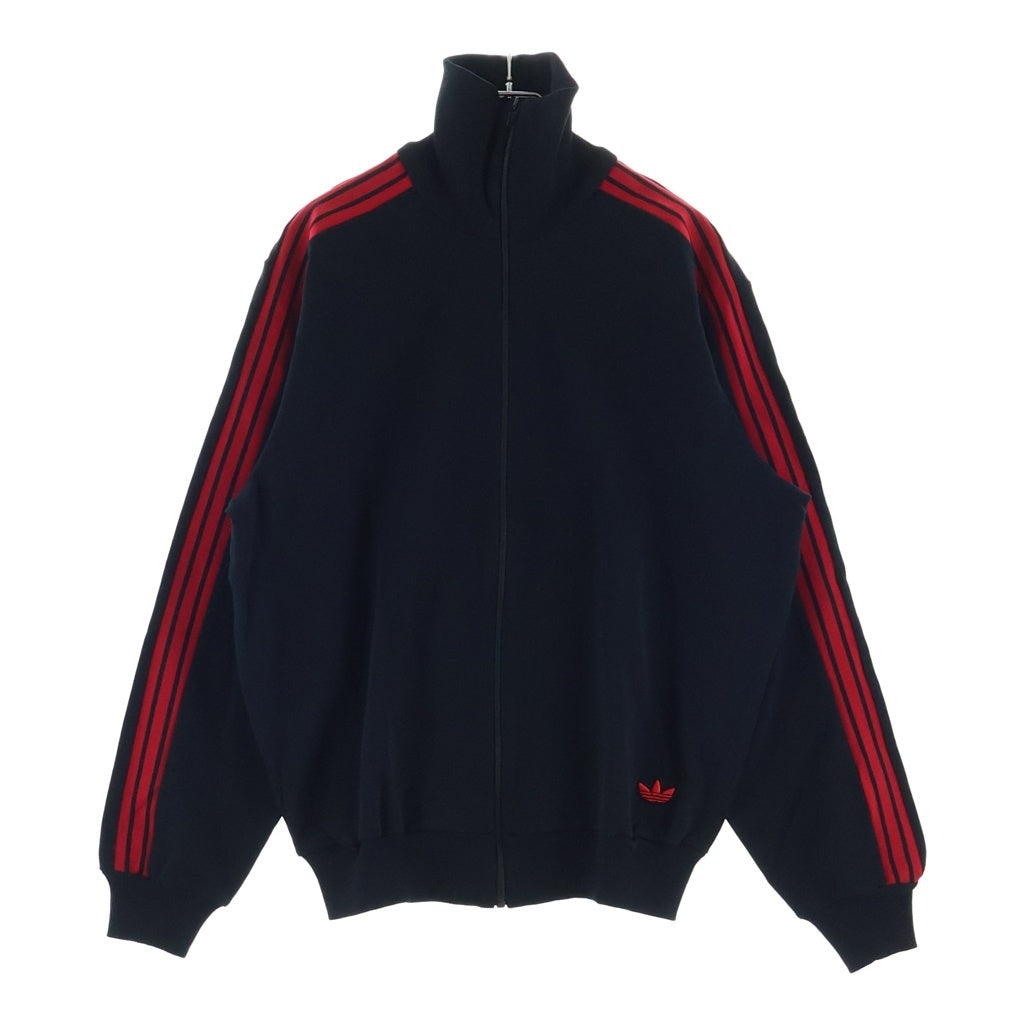 adidas(アディダス) 70-80S VINTAGE ヴィンテージ デサント製 西ドイツ製 トレフォイルロゴ サイドスリーストライプ トラックジャケット ブラック/レッド ADS-3F