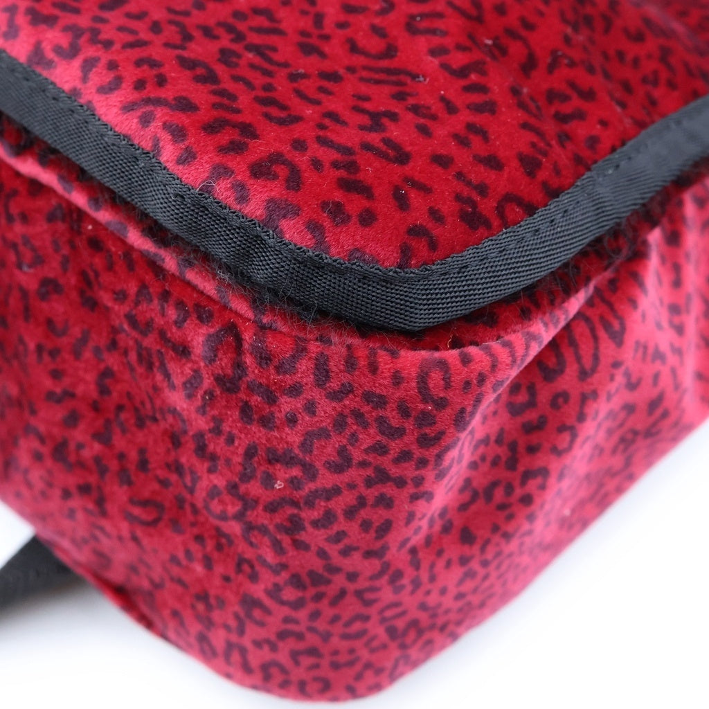 SUPREME(シュプリーム) 25AW Velvet Small Messenger Bag レオパード ベルベッド スモール メッセンジャーバッグ レッド レディース