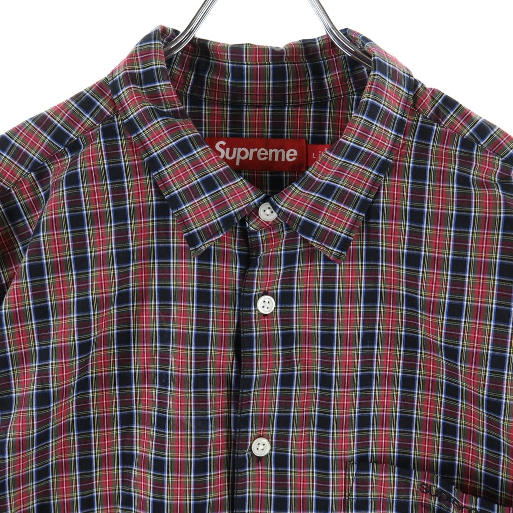 SUPREME(シュプリーム) 24SS Loose Fit Mini Plaid S/S Shirt ルーズ フィット ミニ プレイド チェック 半袖シャツ レッド