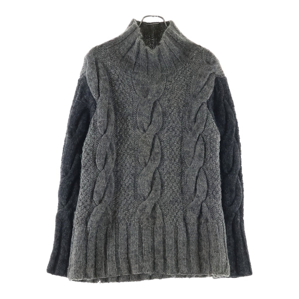 UNDERCOVER(アンダーカバー) 97‐98AW LEAF期 リーフ期 ハイネック ウール ケーブルニット セーター グレー UK-7W-KN-22