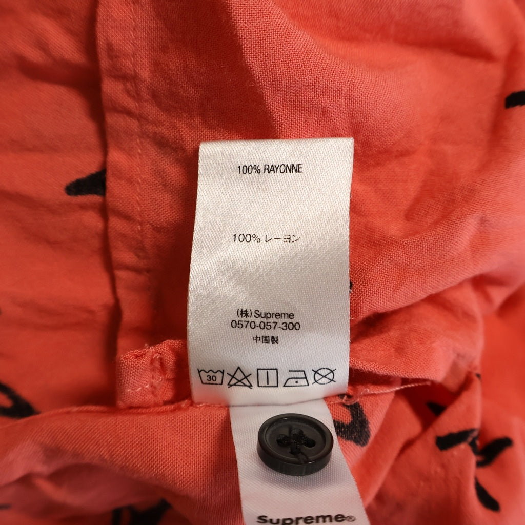 SUPREME(シュプリーム) 18SS Devil Rayon Shirt デビルレーヨン 半袖シャツ ピンク