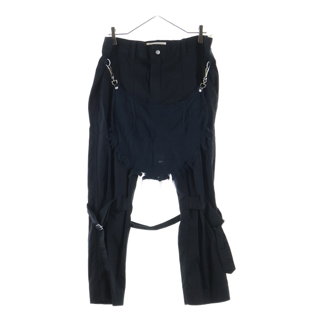 PEEL&LIFT(ピールアンドリフト) BONDAGE TROUSERS サイドジップ付き ボンテージ パンツ ブラック PL18-P012-6