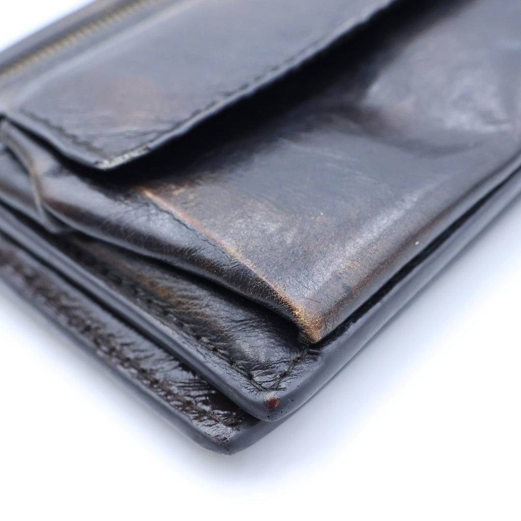 BALENCIAGA(バレンシアガ) 26SS SUPER SQ WALLET スーパースクエア フォールデッドレザーウォレット 二つ折り財布 ブラウン 801837