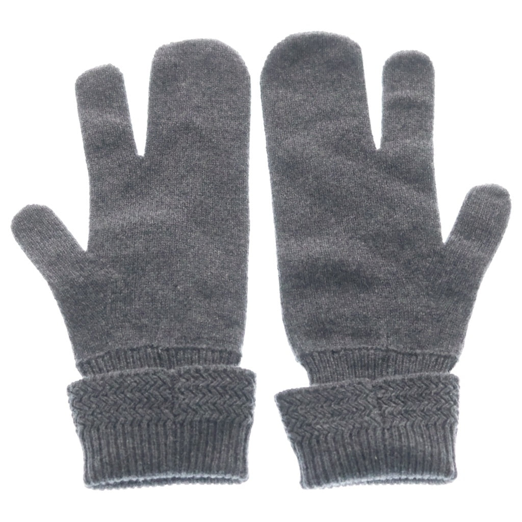 Maison Margiela(メゾンマルジェラ) TABI GLOVES タビ 4ステッチ カシミヤ混 ウールグローブ 手袋 グレー S50TS0007 S16825