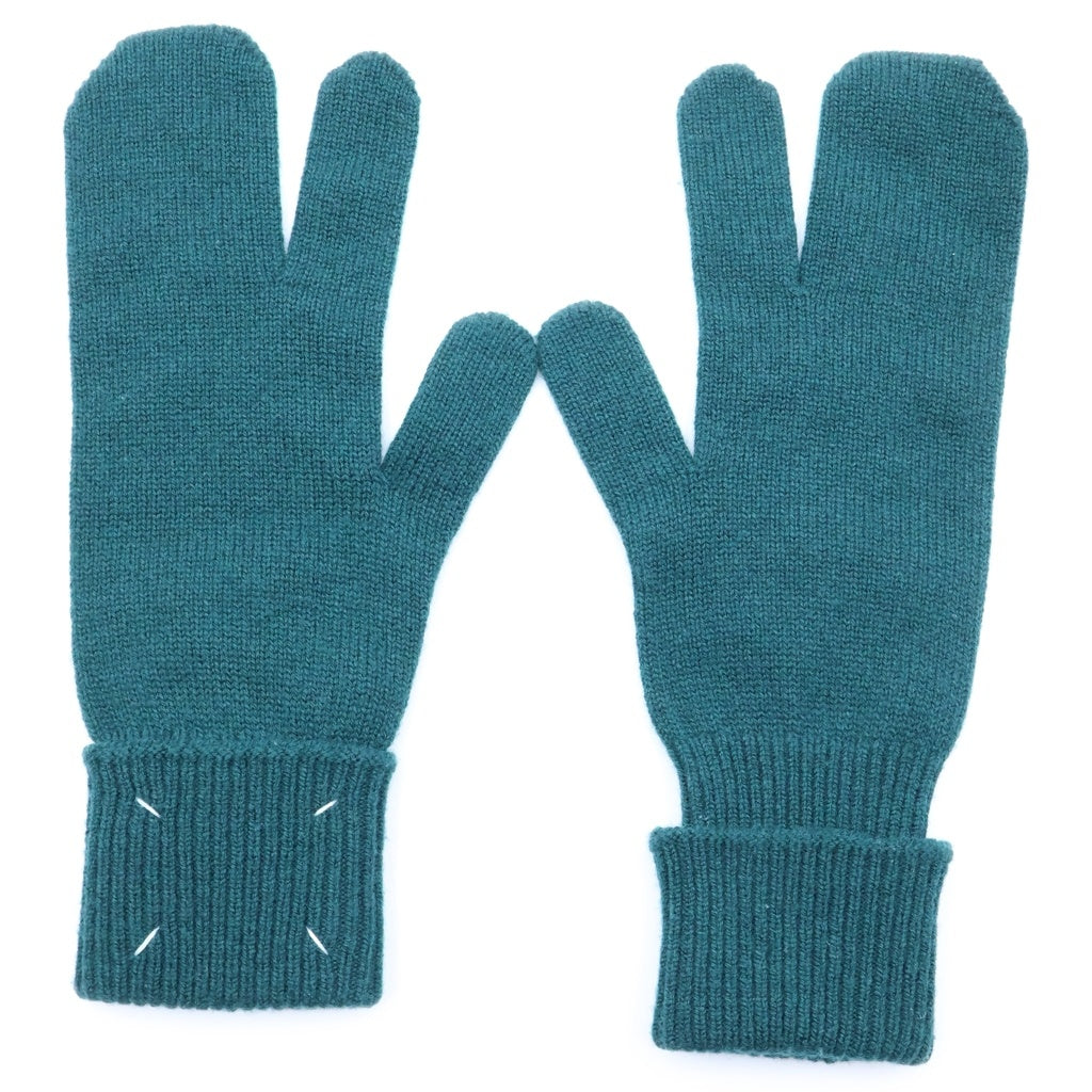 Maison Margiela(メゾンマルジェラ) TABI GLOVES タビ 4ステッチ カシミヤ混 ウールグローブ 手袋 グリーン S51TS0042 S17480