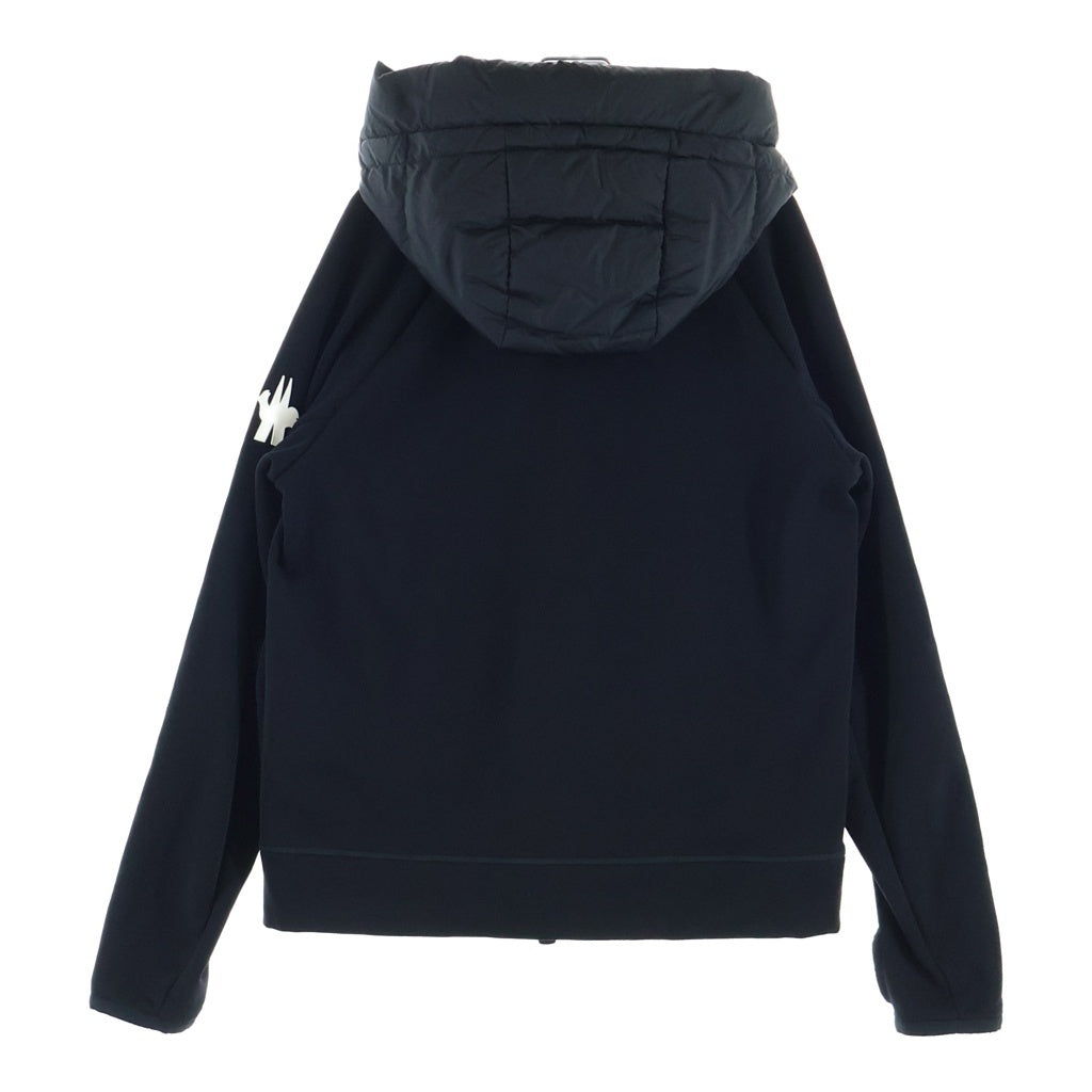 MONCLER GRENOBLE(モンクレールグルノーブル) 22AW MAGLIA CARDIGAN 異素材切替 ジップアップフーデッドダウンジャケット ブラック H20978G00031