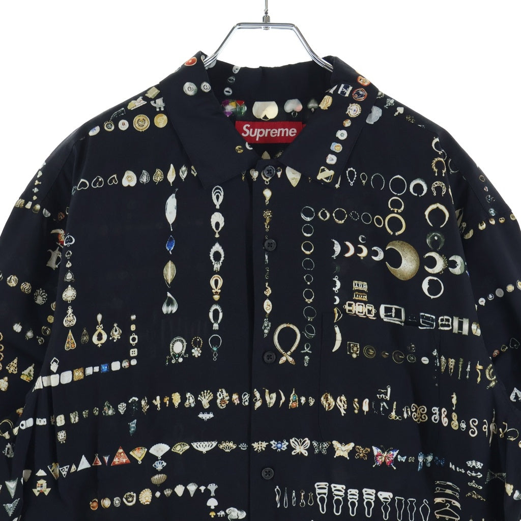 SUPREME(シュプリーム) 26SS ×MIKE KELLY S/S Shirt マイクケリー 総柄プリント 半袖シャツ ブラック