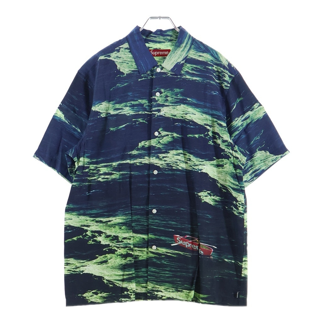 SUPREME(シュプリーム) 25SS Boat S/S Shirt ボート 総柄プリント 半袖シャツ ブルー