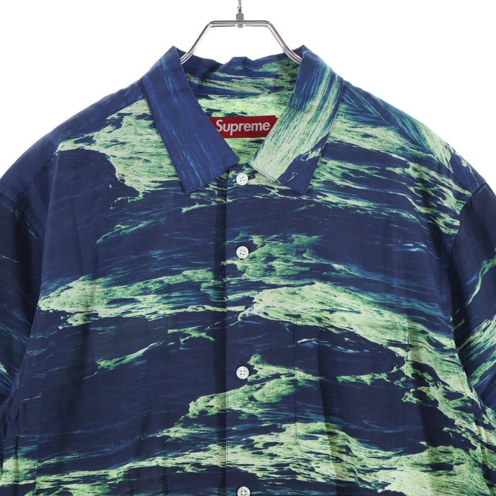 SUPREME(シュプリーム) 25SS Boat S/S Shirt ボート 総柄プリント 半袖シャツ ブルー
