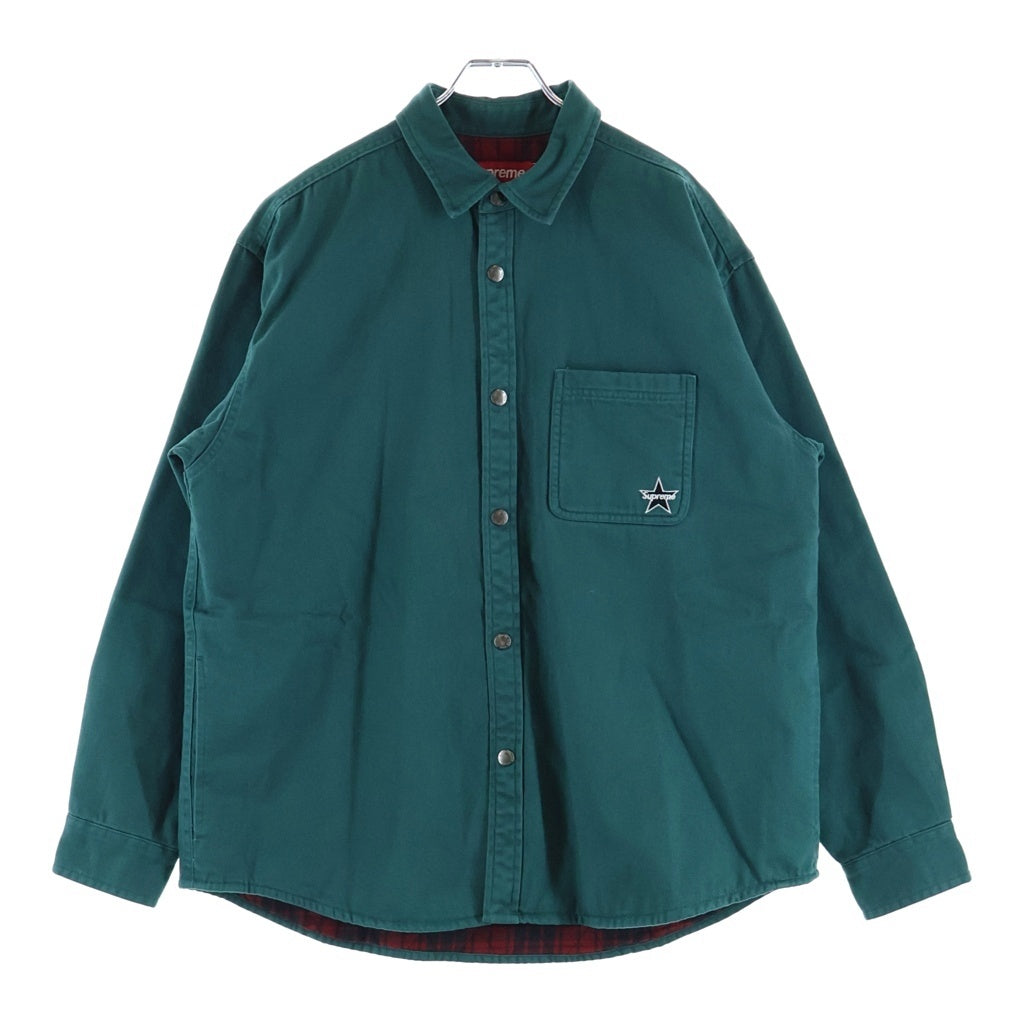 SUPREME(シュプリーム) 25AW Quilted Lined Denim Snap Shirt キルテッドライン デニムスナップシャツジャケット グリーン