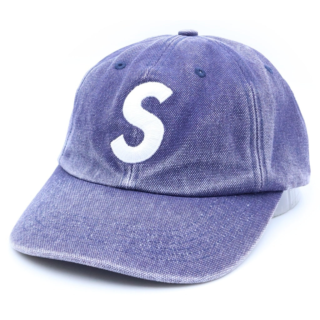 SUPREME(シュプリーム) 24AW Pigment S Logo 6 Panel ピグメント Sロゴ 6パネルキャップ 帽子 ネイビー