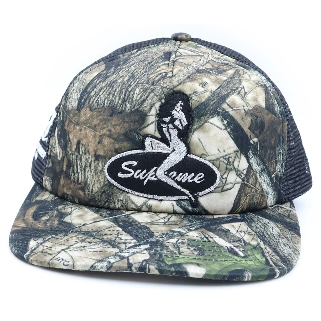 SUPREME(シュプリーム) 25AW Pinup Mesh Back 5 Panel ピンナップ メッシュバック 5パネルキャップ 帽子 オリーブ