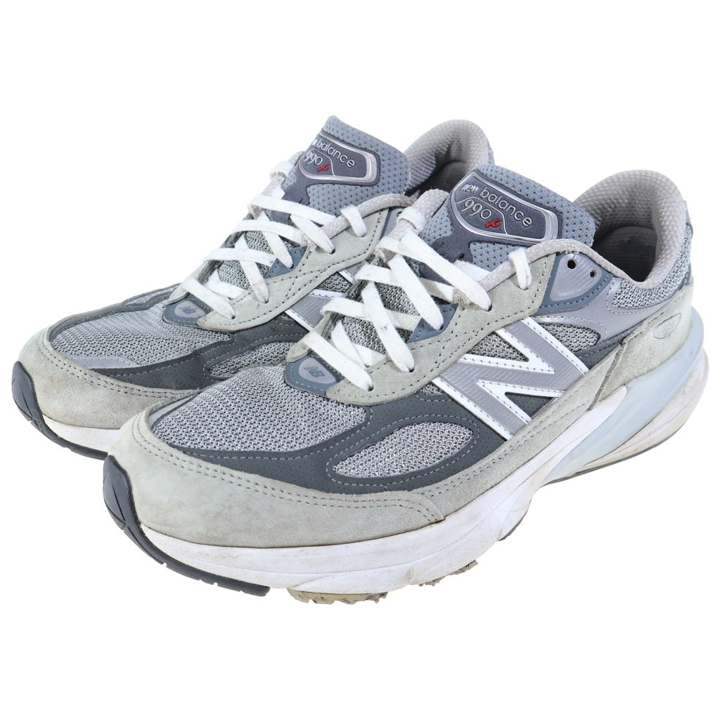 New Balance(ニューバランス) M990GL6 V6 USA製 レザー ローカットスニーカー グレー US8.5/26.5cm